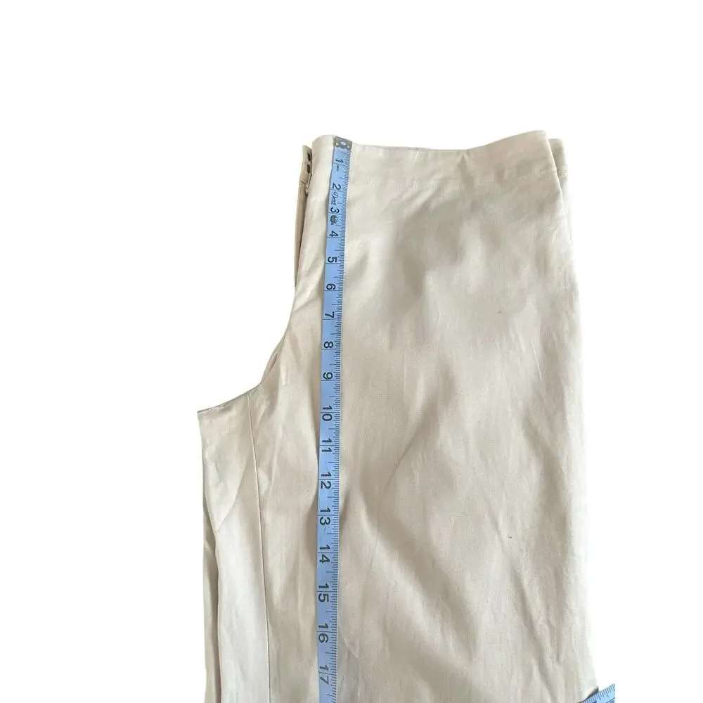 J.Jill Tan Khaki Careerwear Business Office Trouser Dress Pant Size‎ 14 Tall